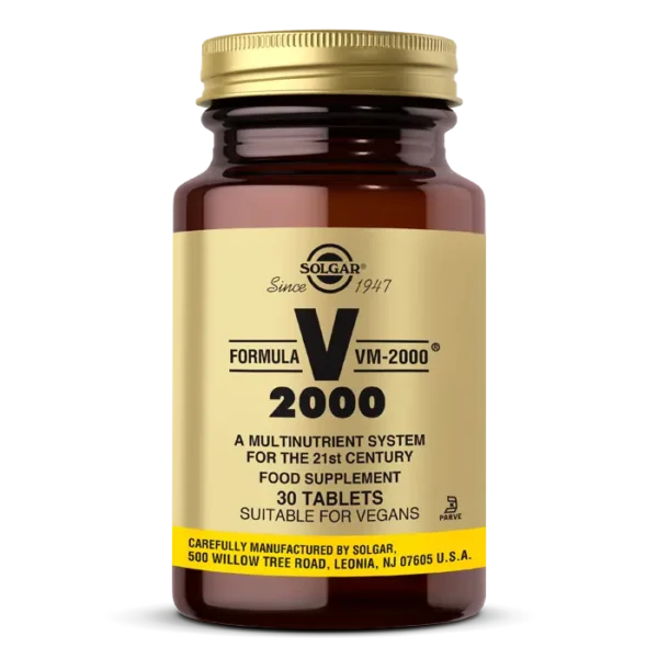 اقراص VM 2000 المولتيفيتامين من سولجار المضاد لتعب العضلات والعظام 30 قرص