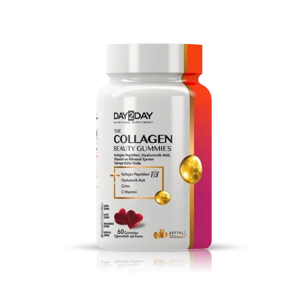 علكات الكولاجين للجمال – بنكهة الخوخ Day2Day The Collagen Beauty Gummies