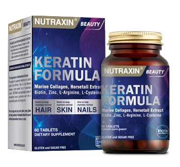 ba54d23c2e974de79d273ce8a0352da5.webp حبوب Nutraxin Keratin مع الفيتامينات 60 حبة - الصورة 1