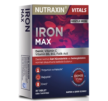 iron-max_bca5e41473af4155af67fc864b87f9be.webp مكمل الحديد القوي مع فيتامين سي 30 قرص Nutraxin Iron Max - الصورة 1