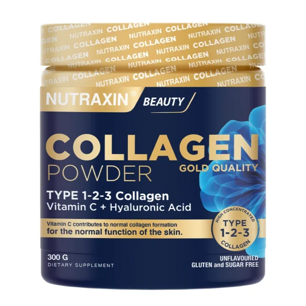 كولاجين Nutraxin المتحلل مع حمض الهيالورونيك 300 غرام