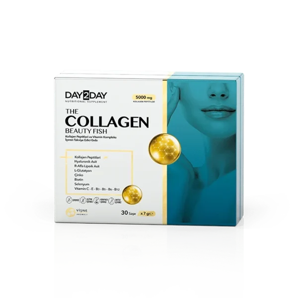 كولاجين داي تو داي البحري - باكيتات بودرة Day2Day beauty fish collagen 30 sachet x 7 gr