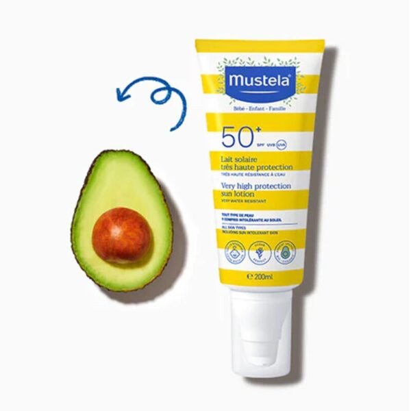 لوشن موستيلا للحماية من الشمس SPF 50+ بعامل حماية عالي جدًا 40 مل