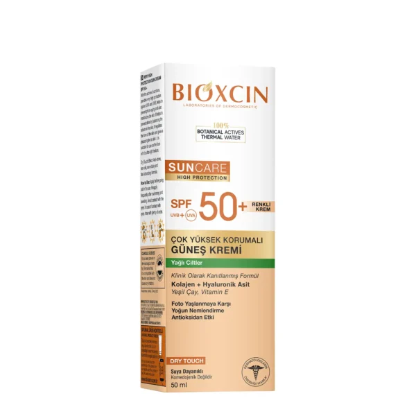 ‎Bioxcin Sun Care كريم الشمس المُلوَّن للبشرة الدهنية 50+ SPF