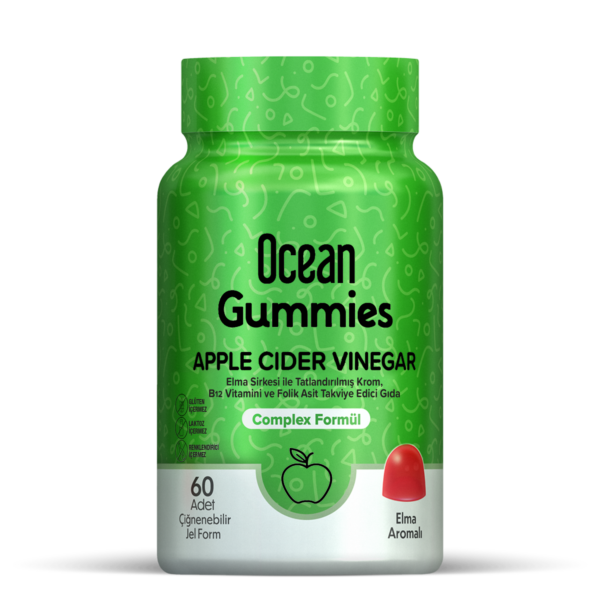 Ocean Gummies Apple Cider  خل التفاح – مكمل غذائي قابل للمضغ بنكهة التفاح