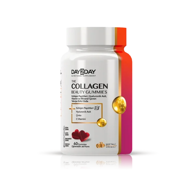 علكات الكولاجين للجمال – بنكهة الخوخ Day2Day The Collagen Beauty Gummies