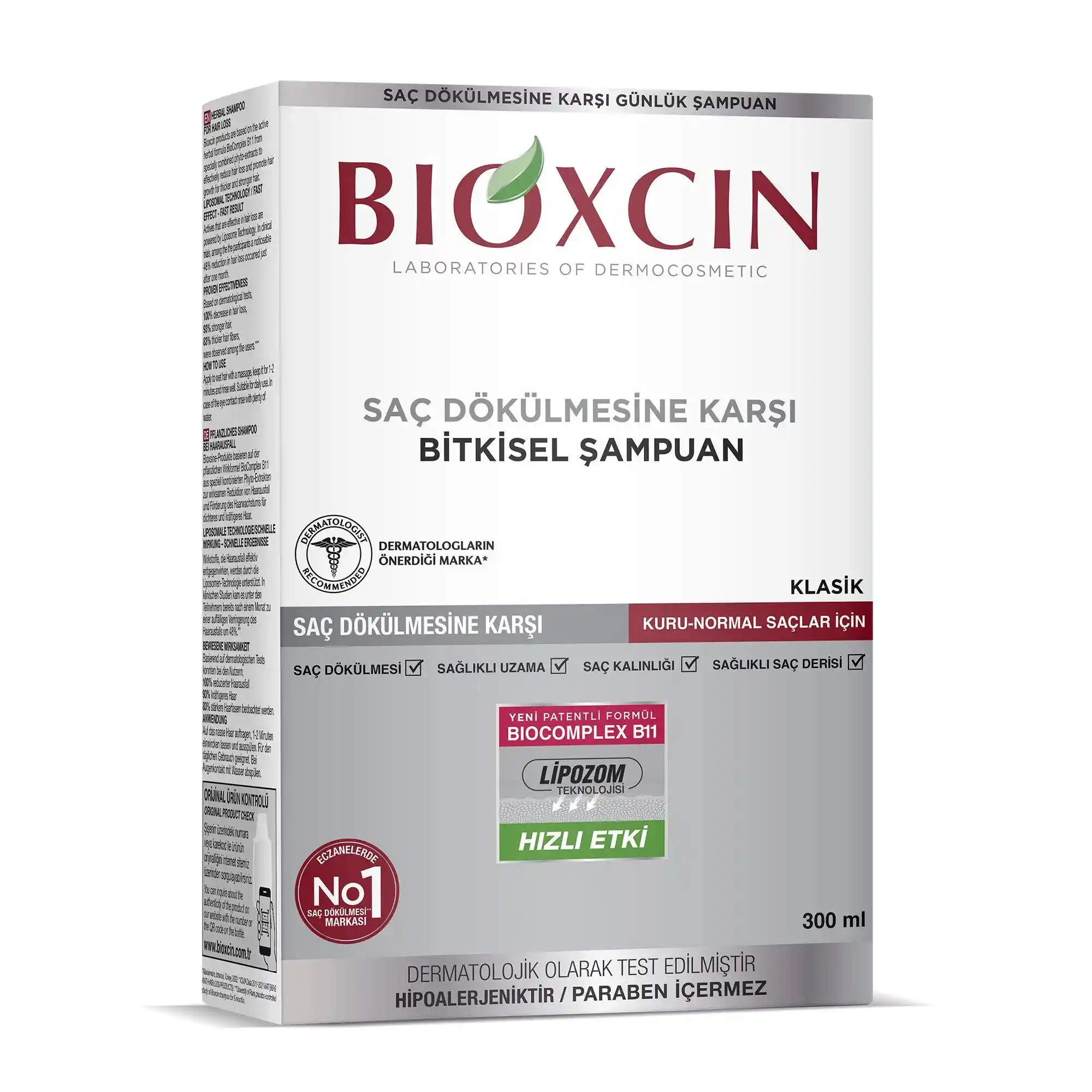 urunler-klasik-normal-sampuan.webp Bioxcin Klasik – شامبو مضاد لتساقط الشعر للشعر الجاف/العادي - الصورة 1