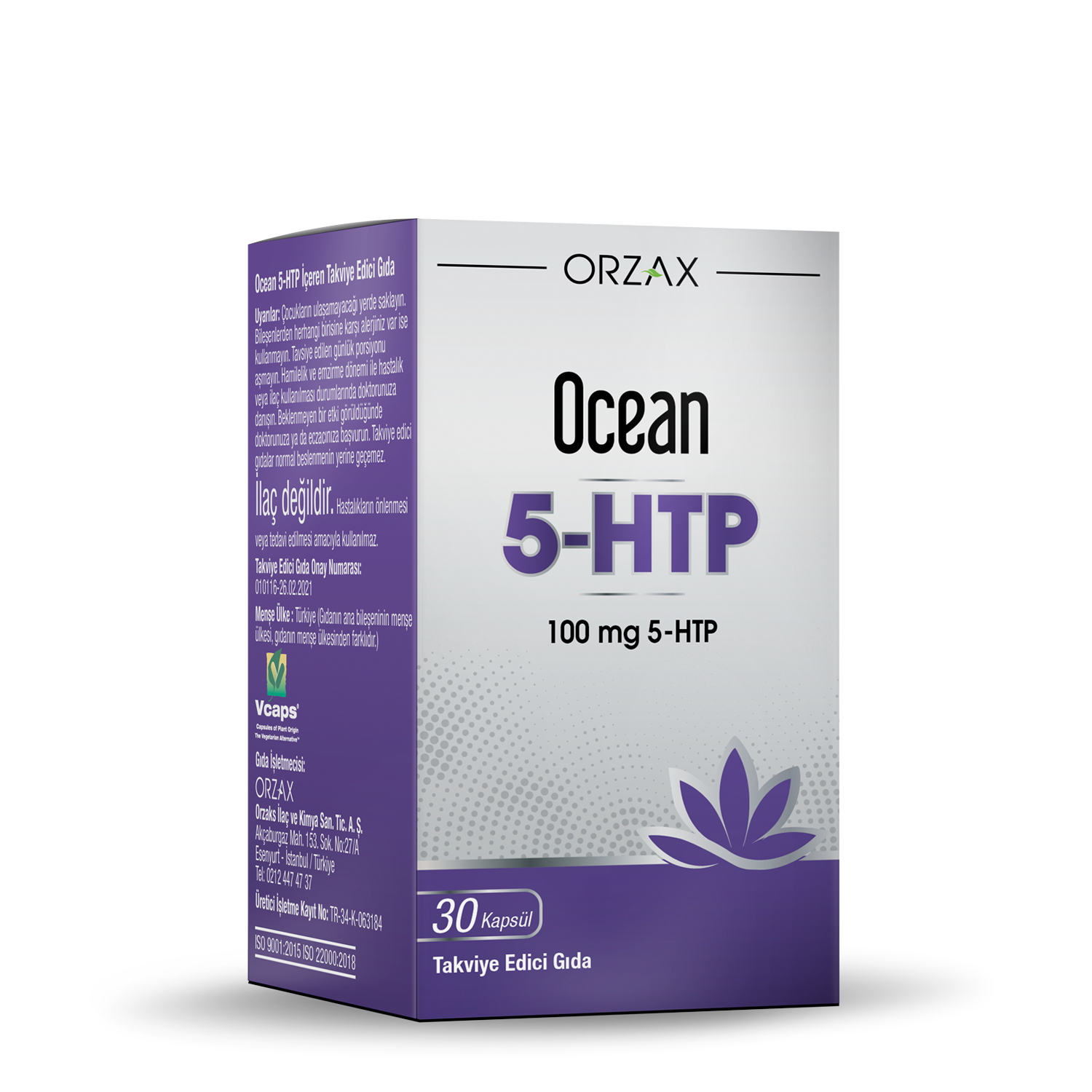 Ocean_5HTP.png أورزاكس أوشن 5-HTP – 30 كبسولة - الصورة 1