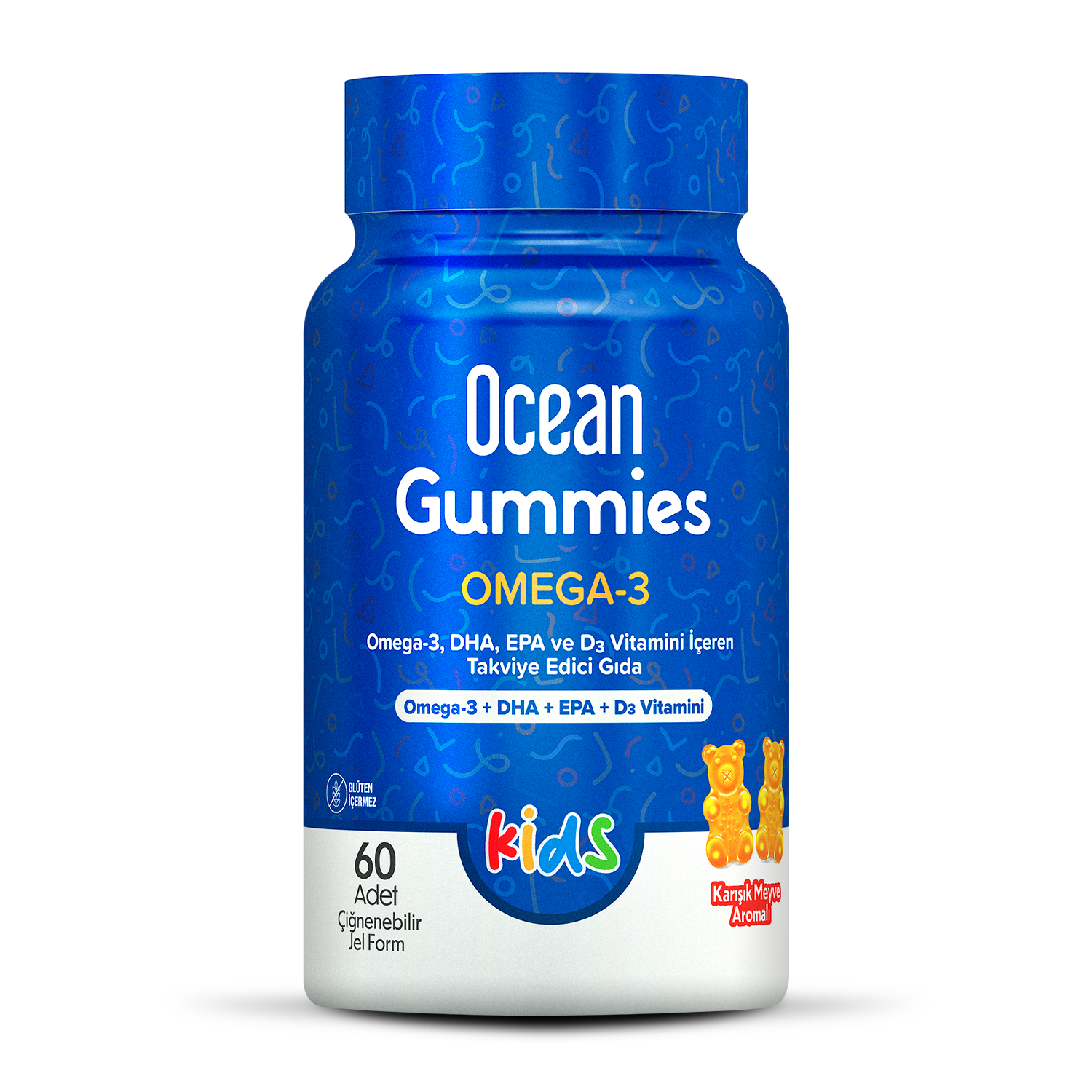 Ocean_Gummies_Omega3.png أورزاكس أوشن غومي أوميغا 3 للأطفال – 60 حبة قابلة للمضغ - الصورة 1