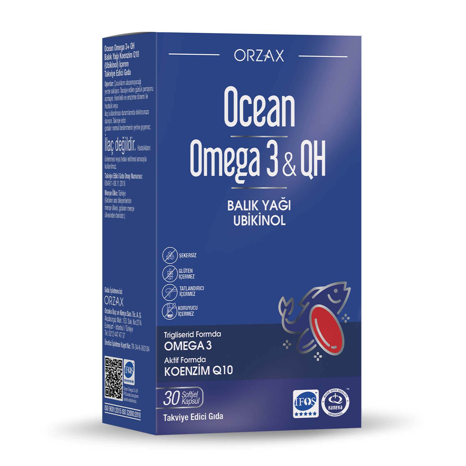 Ocean_Omega3_QH.png أورزاكس أوشن أوميغا 3 + QH – 30 كبسولة جيلاتينية رخوة - الصورة 1