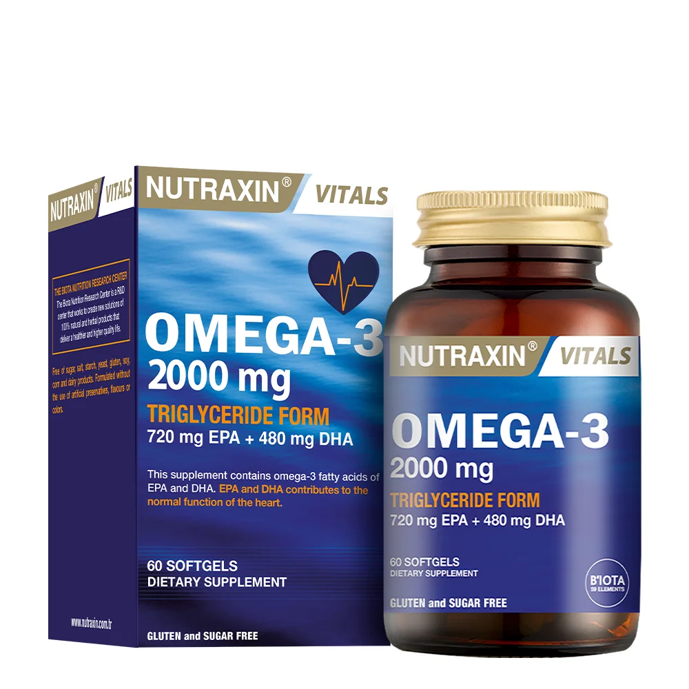 omega-3-2000-mg نوتراكسين أوميغا 3 – 2000 ملغ (Omega-3 2000 mg) - الصورة 1