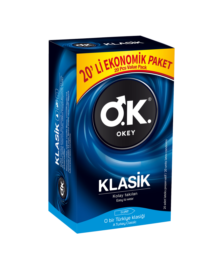Okey-Klasik-20-Li-prezervatif أوكي كلاسيك – 20 قطعة - الصورة 1