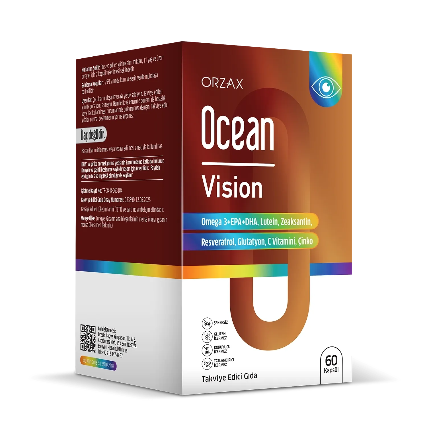 orzax-ocean-vision-1 أوشن فيجن Ocean Vision أوميغا 3 مع لوتين وزياكسانثين 60 كبسولة