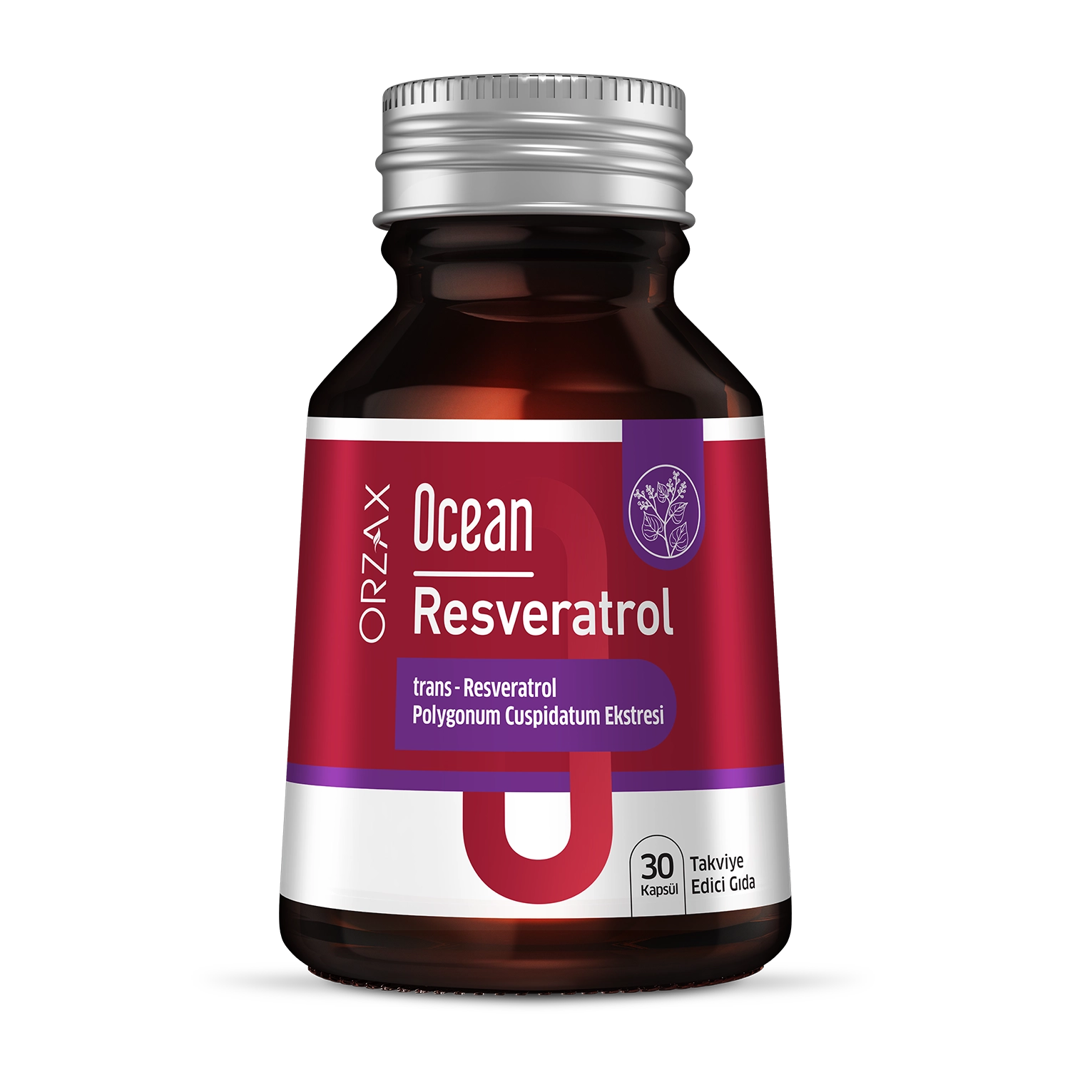 resveratrol أوشن ريسفيراترول 200 ملغ – 30 كبسولة نباتية - الصورة 1